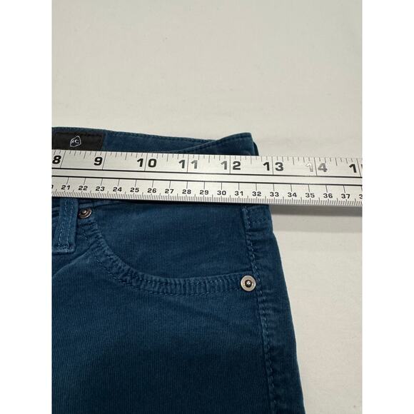 AG Adriano Goldschmied Legging Ankle Velvet Corduroy Super Skinny Pants 24R Blue - Picture 7 of 8
